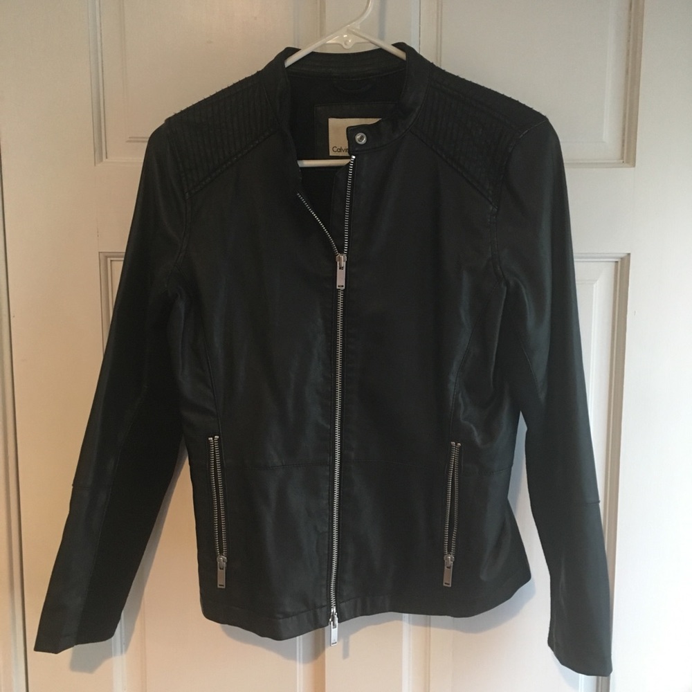 Calvin Klein faux leather jacket